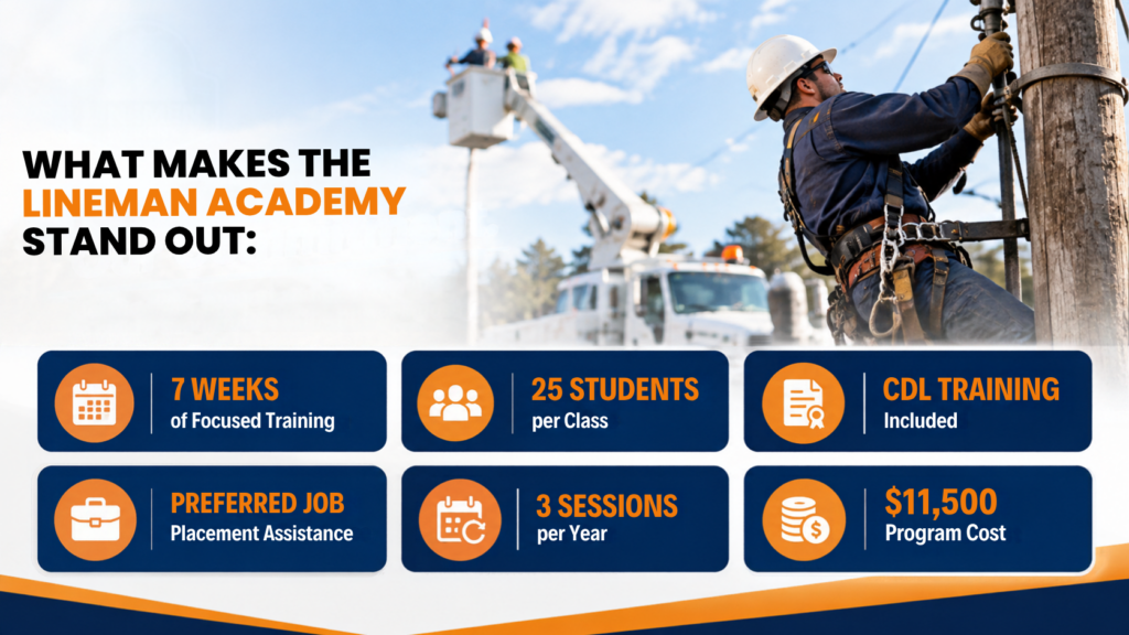 What makes the Lineman Academy stand out